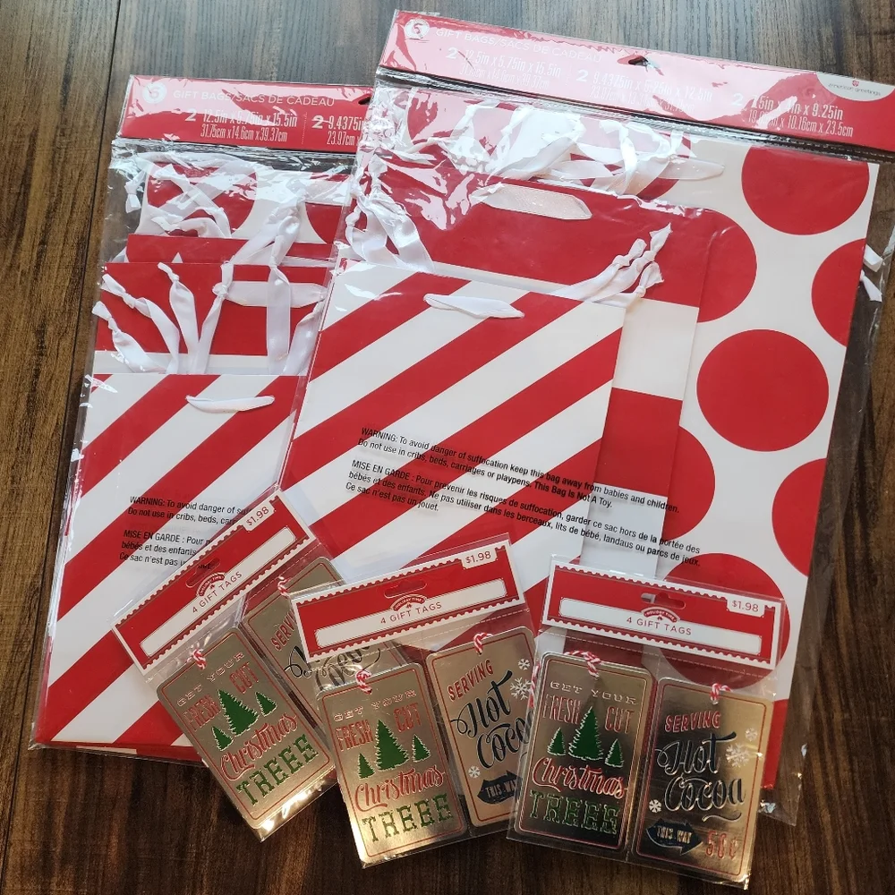 Holiday Gift Bags And Tags